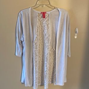 Mix & Co white lace cardigan size 1XL